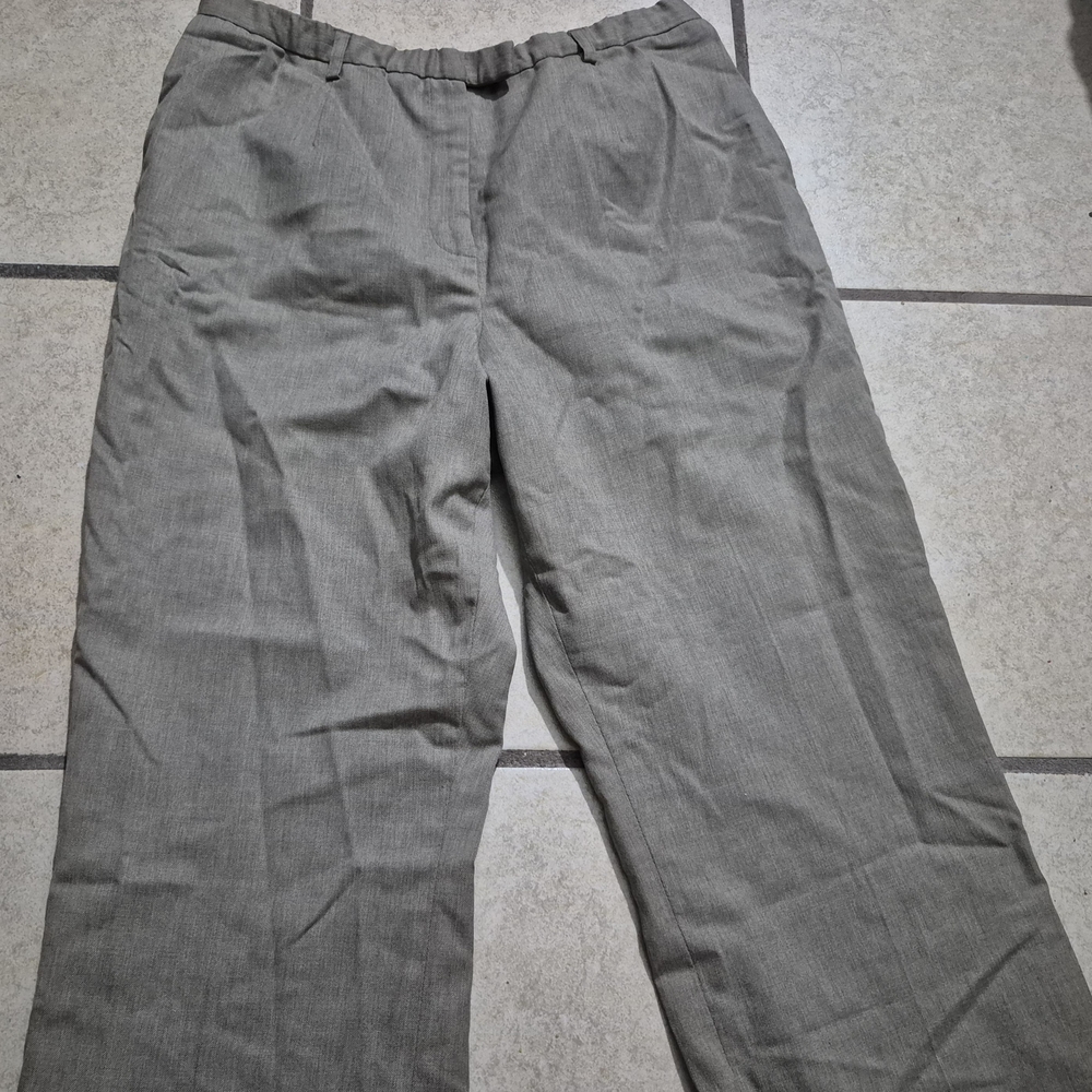 Pendleton Gray Trousers with Wide Leg Openings Wool Size 12